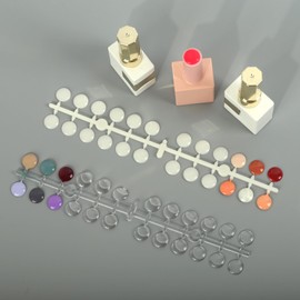 C12rtive 120 Stück Nagellack Display Spitzen,runde hochwertige künstliche Nagellack-Spitzen aus Acryl für Gel,und normale Nagellackflaschen,langlebig,leicht zu färben(Natur)