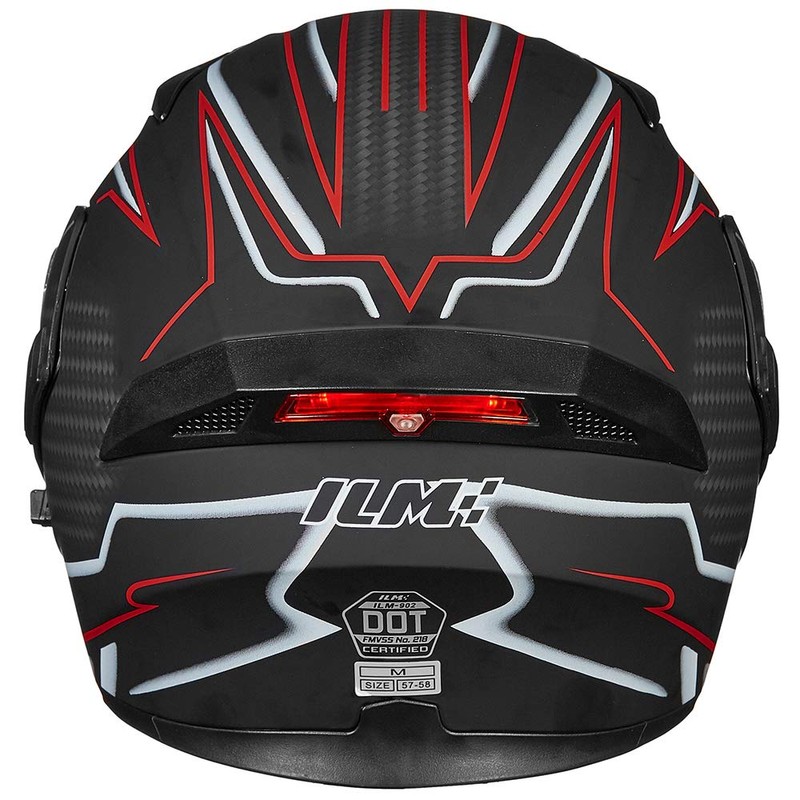 ILM Motorcycle Dual Visor Flip up Modular Full Face Helmet