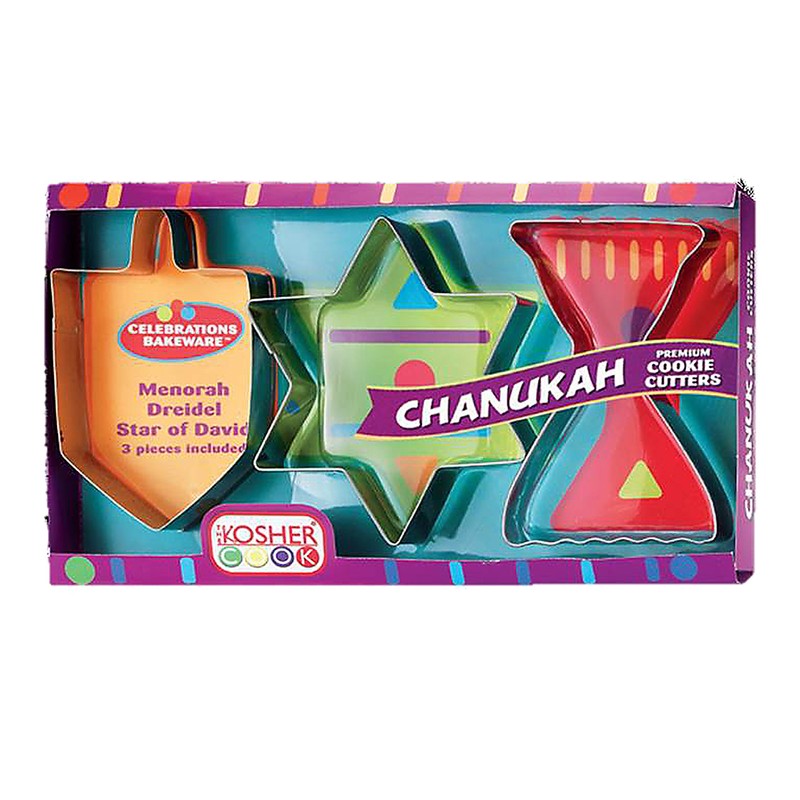 Hanukkah Cookie Cutters - Stainless Steel Chanukah Cookie Cutters -