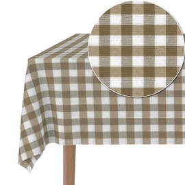 Martina Home TEFLONATED TABLECLOTH MADE Vichy Leather 200X140 CM