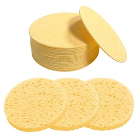HAIKING Professional Exfoliating Sponges Pads, 20 Pcs Face Cleansing Sponges for Removing Dead Skin, Dirt and Makeup (65 * 8mm)