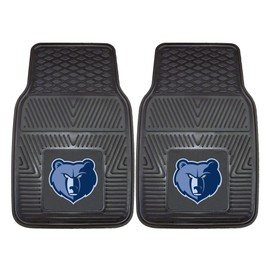 FANMATS 9310 Memphis Grizzlies 2-Piece Heavy Duty Vinyl Car Mat Set, Front Row Floor Mats, All Weather Protection, Universal Fit, Deep Resevoir Design