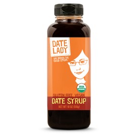 Date Lady Organic Date Syrup 18 oz Squeeze Bottle | Vegan, Paleo, Gluten-free & Kosher | Sugar Substitute | More Nutrition Than Maple Syrup or Honey