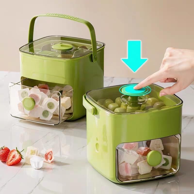 Ice Cube Tray with Lid&Bin&Tong, Easy Release 48pcs Ice Cube