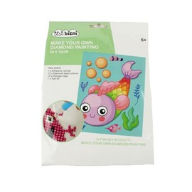 Pracht Creatives Hobby 6050-20011 Diamond Painting Set, Motiv Fisch, inkl. Zubehör, Größe ca. 20 x 16 cm, Bastelset zum Malen mit Glitzersteinchen für Kinder ab 5 Jahren
