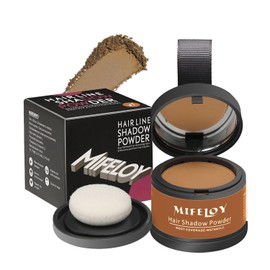 Mifeloy Cobertura De Raíces Para Mujeres Y Hombres, Colorante Para Cubrir Canas, Polvo Para Retocar Raíces, Corrector De Raíces Para La Línea De La Barba Y Las Marrón Claro 0,14 Onzas (Paque
