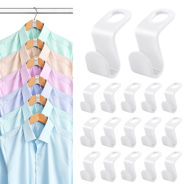 100 PCS Hanger Connector Hooks, Hangers Space Saving, Hanger Hooks,