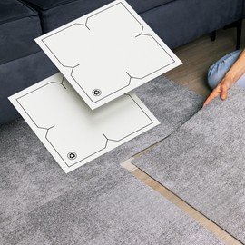 Premium Carpet Tile Adhesive Connectors Rug Grippers Adhesive Tape for Carpet Tile – 150 Grippers Per Pack