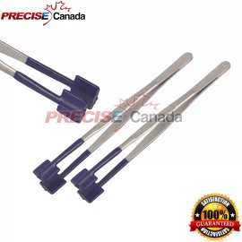 Precise Canada 2Pc Rubber Tipped Tweezers PVC Silicone Coated Soft Non Marring Specialty Forcep