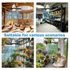 TUSAUW 17.3in Solar Ceiling Fan Light,Small Solar Powered Rechargeable Ceiling
