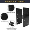 4 Pcs Deck Post Caps Tie Brackets, 4x4 Base Steel