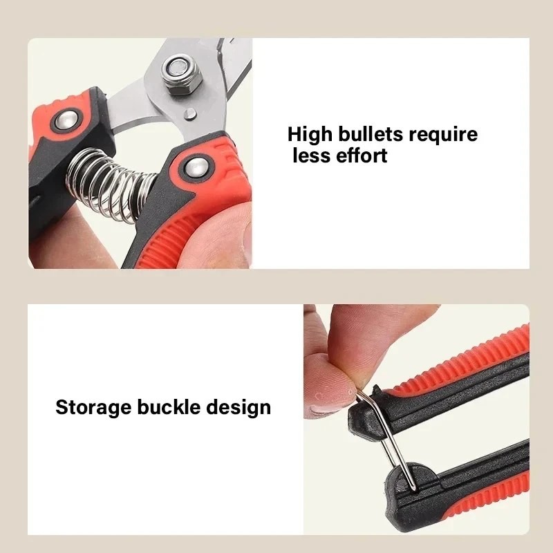 WeedGuard Garden Pruning Shears Bypass Stainless – Durable Space-Saving Construction