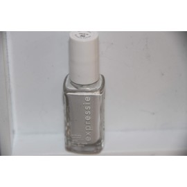 essie expressie quick-dry nail polish, limited edition speed of life collection, white nail color with a cream finish, clock in, 0.33 fl oz