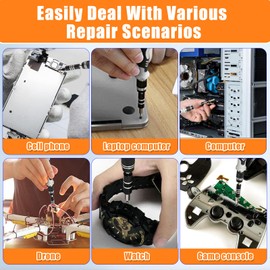 122 in 1 Precision Screwdriver Set,Magnetic Small Electronics Repair Tool Kit,DIY Mini Screwdriver Set,Professional Repair Computer Tool Kit for Repair Watch,Laptops,Phone,Tablets,Camera,Game Console
