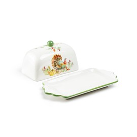 Turkey Autumn Harvest Butter Dish, Fall Gathering, Thanksgiving Dinner, Home Decor, Gift