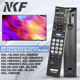 RM-YD028 Remote Control for Sony Bravia TV Remote KDL-19M4000 KDL-22L5000 KDL-32LL150 KDL-40S504 KDL55V5100 KLV-52S510A Replacement Sony Remote