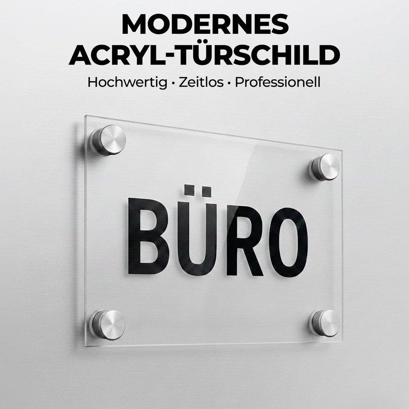 EH Design Acrylic Door Sign / Wall Sign I Transparent