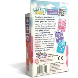 Math Rush 3: Fractions, Decimals & Percentages - A Cooperative Time-Based Math Flash Card Game for Kids, Students, and Families | Fun & Engaging STEM Game for Math Class or Family Game Night