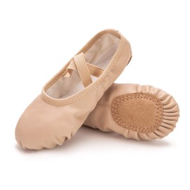 RoseMoli Ballet Shoes for Girls/Toddlers/Kids/Women, Leather Yoga Shoes/Ballet Slippers for Dancing10 Toddler Nude