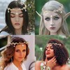 deegbbyi Elf Headpiece, Fine, Elf Crown, Princess Crystal Crown, Retro
