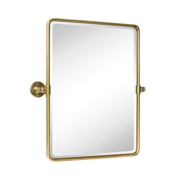 TEHOME 20 x 24 inch Farmhouse Gold Metal Framed Pivot