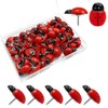HAIKING Decorative Push Pins, 50 PCS Ladybug Drawing Pins for