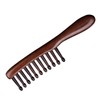 Healvian Wooden Wide Tooth Comb for Curly Hair Detangler Hair