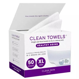 Clean Skin Club 클린 스킨 클럽 한 에이징 타월 XL 6주 만에 잔주름과 질감을 부드럽게 해주며 추가적인 부드러움을 위해 Clean Skin Club Anti-Aging Towel XL Smoothes Out Fine Lines and Texture in 6 Weeks for Added Softness