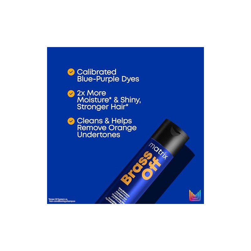 Matrix Brass Off Shampoo | Shampoo matizador azul para neutralizar