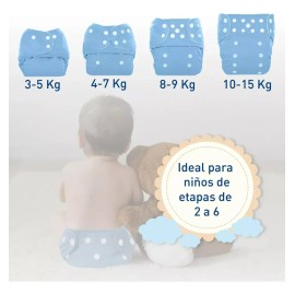 Pañales Ecológicos Paquete 12 Reutilizables + 12 Insertos