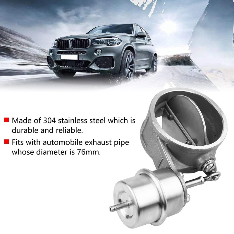 Car Exhaust Control Valve Boost Vacuum Activated Exhaust Cutout/Dump 3inch