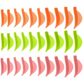 Oruola 30pcs Eyelash Lift Pads, Silicone Lash Lift Pads, 5 Size of Lash Lift Shields with XS/S/M/L/XL, Reusable Eyelash Perm Rods for Different Length Eyelashes Perfect Lifting,Yellow Orange Pink