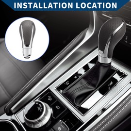 Hihaha Automatic Gear Shift Knob for Buick Regal 2009-2013 / Front Automotive Gearbox Stick Shifter Lever Knob/Durable Plastic Faux Leather / 1 Pcs Brown