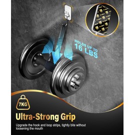 PHIXBEAR 12 Sets Industrial Strength Hook and Loop Strips with Super Adhesive Heavy Duty, 3.6"x2"/3.15"x1.18"/ 2" Double-Sided Adhesive Strip, Heat Resistant Waterproof, Car Mats Outdoor or Indoor Use