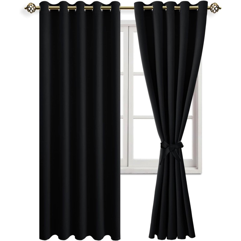 JIUZHEN Cortinas Opacas con Ojales para Dormitorio o salón, 2