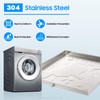 DYRABREST 304 Stainless Steel Washer Machine Drain Pan 27x25x1.5in with