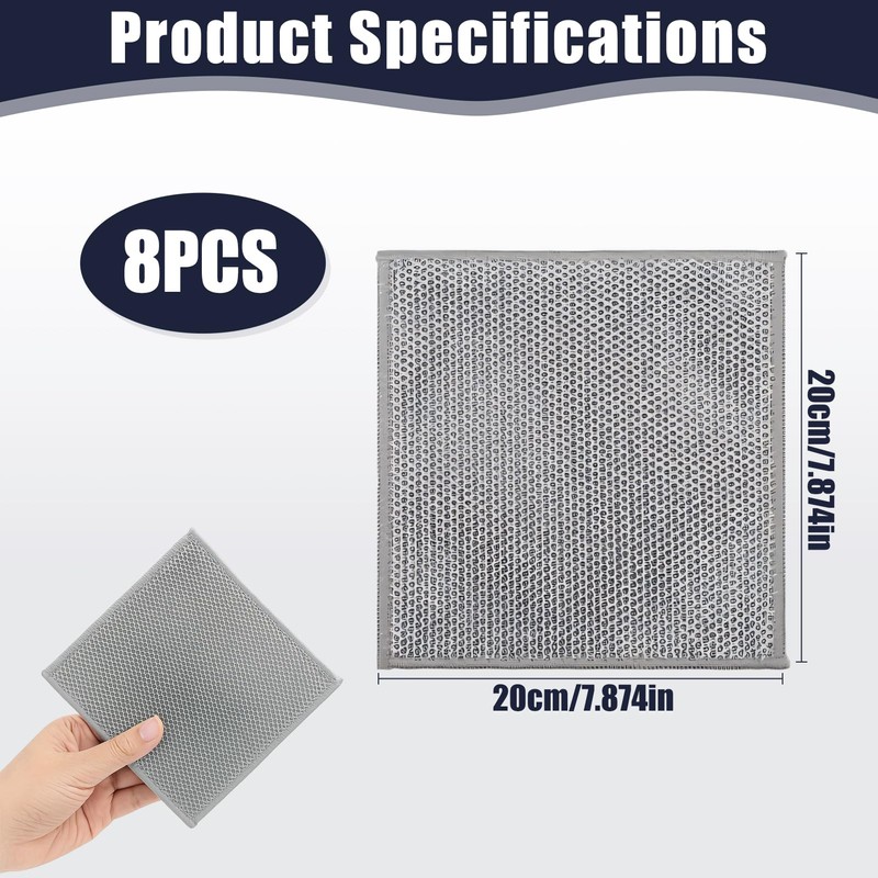 DmDoyy Microfibre Cloths Microfibre Cleaning Cloths with Poly Mesh Scouring