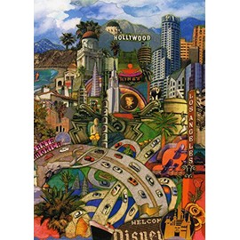 Los Angeles Cityscape Blank Note Cards with Envelopes - Box of 12 (Cityscapes by Alejandra Vernon)