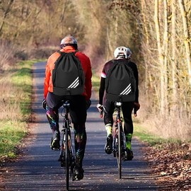 YAYUSI Mochila Deportiva con Cordón,Bolsas de Cuerdas para el Gimnasio,Mujer Hombre Mochila Cuerdas Impermeable Saco Gimnasia,con Compartimento de... 