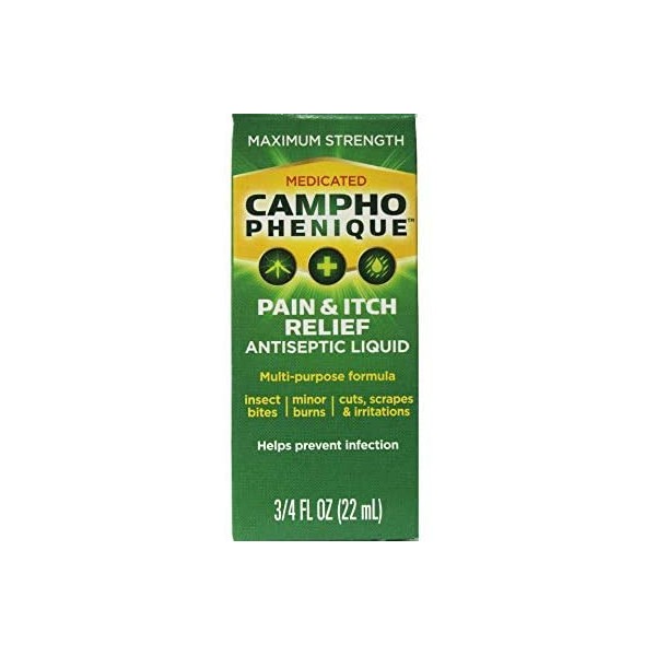 Campho-Phenique Pain & Itch Relief Antiseptic Liquid 0.75 fl oz (Pack of 3)