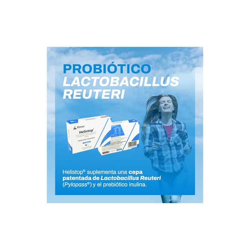 Helistop Cápsulas Probiótico Lactobacillus reuteri (Pylopass) Prebiótico