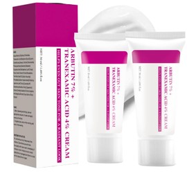 2PCS Arbutin 7% + Tranexamic Acid 4% Cream, Dark Spot Corrector Face Cream for Women, Skin Brightening Korean Moisturiser, Anti Aging Hydrating Cream for Pigmentation, Freckles, Blemishes