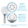 Bächlein Universal Shower Head with 3 Jet Types, Easy to