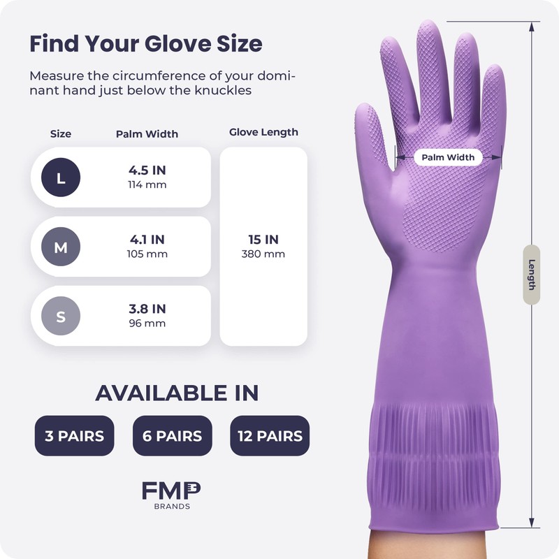 FMP Brands Large Pack of 12 Soft & Comfortable Purple
