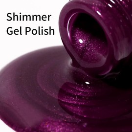 Firedeep Purple Gel Nail Polish 16ML Pearl Purple Gel Polish Spring Summer UV/LED Soak Off Gel Polish