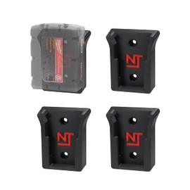 Neat Tools M18 Milwaukee Compatible Battery Mounts (4-Pack) | 18V Milwaukee Battery Holder | Milwaukee Battery Storage | Milwaukee Battery Holder Wall Mount | Made in USA