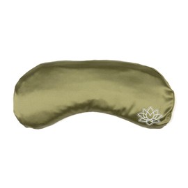 Bodhi Soft Eye Pillow with Lavender Linseed Filling | Eye Mask for Yoga, Relaxation & Meditation | Cover Made of Mako Satin or Silk | Wellness for Home (Silk/Light Green)