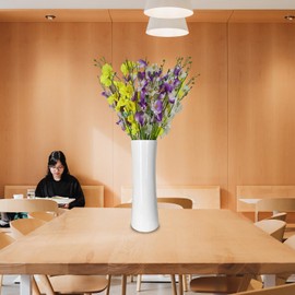 DJYY White Ceramic Vase, 12 Inch Tall Modern Decorative Vase for Pampas Grass, Minimalist Flower for Home Decor, Table Centerpieces,Living Room