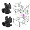 Engine Coolant Hose Flange 06H121132H Cooling Hose Flange Replacenment for