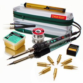 Crystal Clear Soldering Iron Kit | DIY, Electronics, Maker Tool | Premium Solder Gun | Students & Pros | STEM Education | Gift for Tech People - Complete Kit - Inside Insight